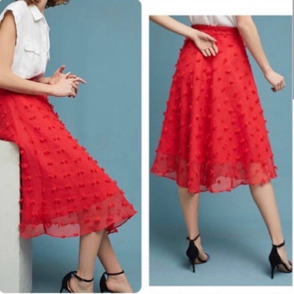 Anthropologie Dresses & Skirts - EUC Red Anthropologie StyleKeepers Skirt, Size Medium, Worn Once!